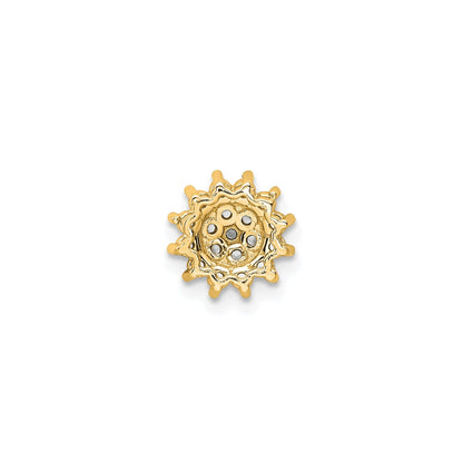 14k Gold 1/4 carat Lab Grown Diamond Cluster Chain Slide Pendant