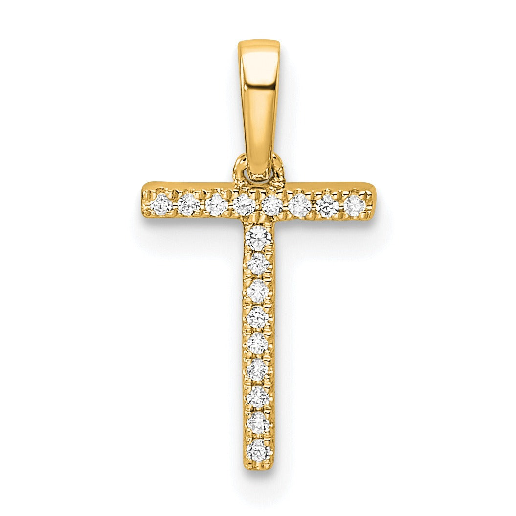Diamond Initials 14k Gold Pendants