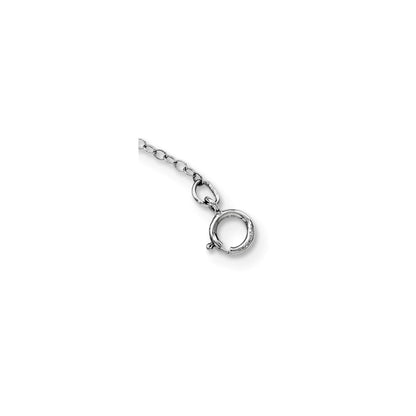 Sterling Silver Natural Diamond and Sapphire Cross Necklace