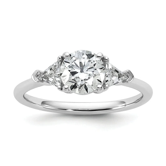 14K White Gold Lab Grown Diamond 3-Stone Engagement Ring