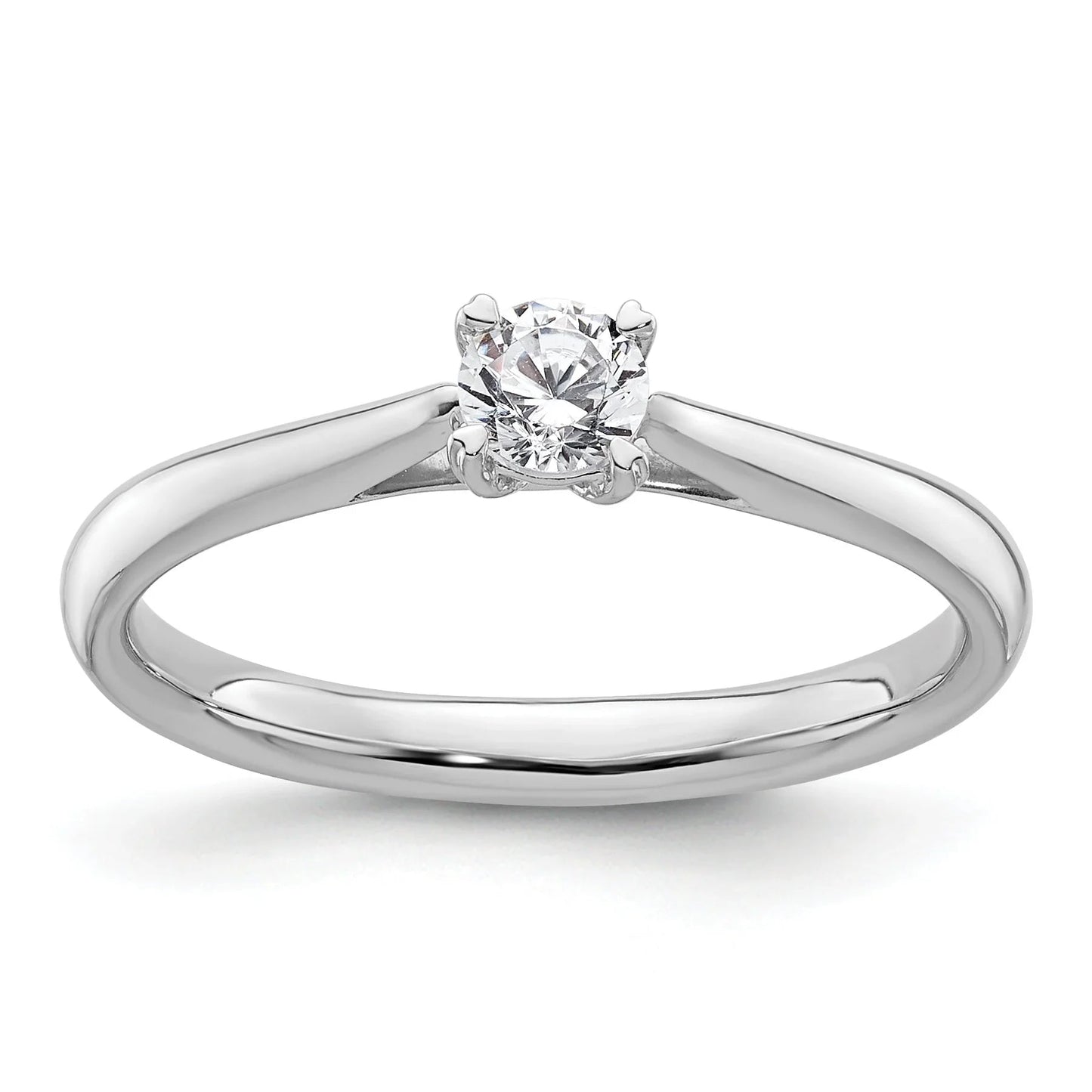 14K Gold Lab Grown Round Diamond Solitaire Ring