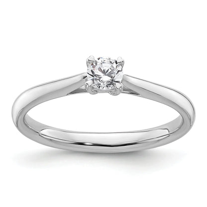 14K Gold Lab Grown Round Diamond Solitaire Ring