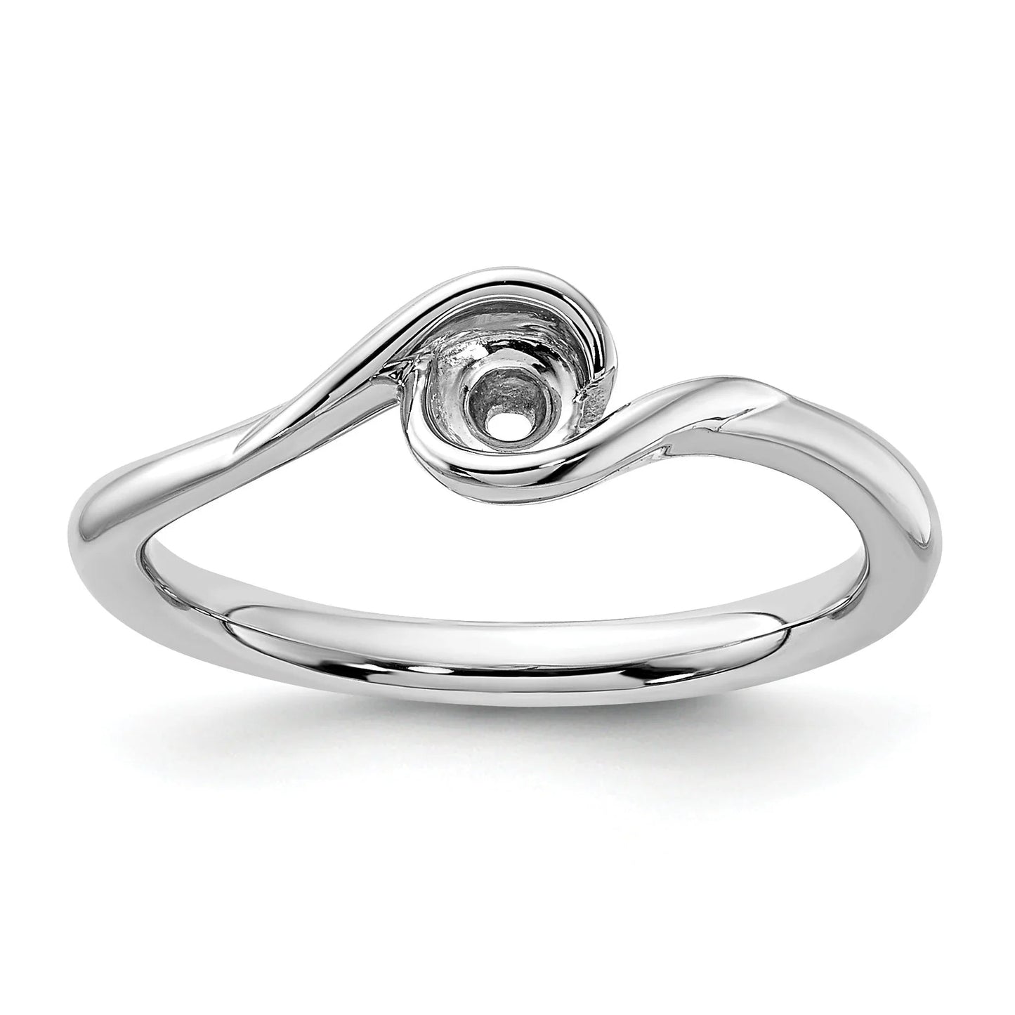 14k White Gold Lab Grown Diamond Round Solitaire Engagement Ring