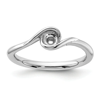 14k White Gold Lab Grown Diamond Round Solitaire Engagement Ring
