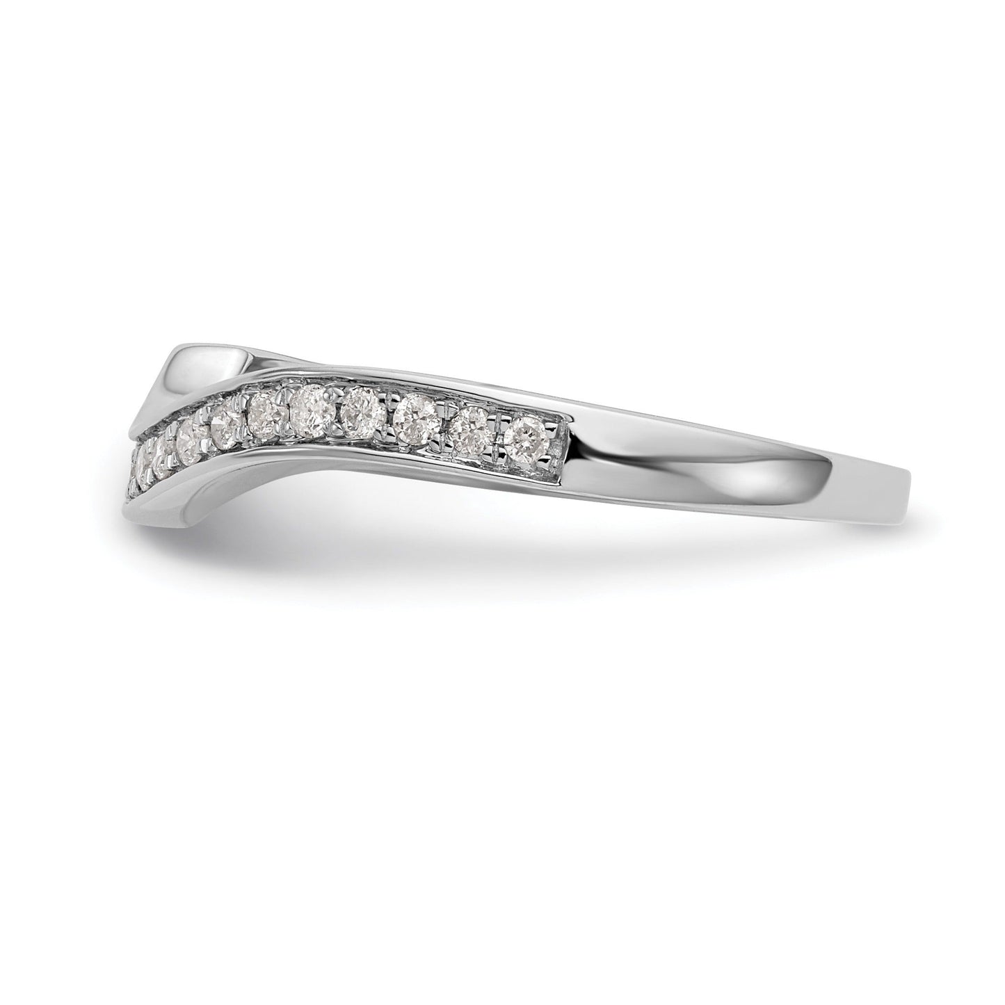 Solid 14k White Gold Lab Grown Diamond Wedding Ring 0.2 Ct