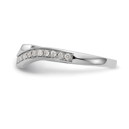 Solid 14k White Gold Lab Grown Diamond Wedding Ring 0.2 Ct