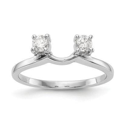 0.5 Ct Round White Diamond Prong 14K White Gold Ring Wrap Enhancer