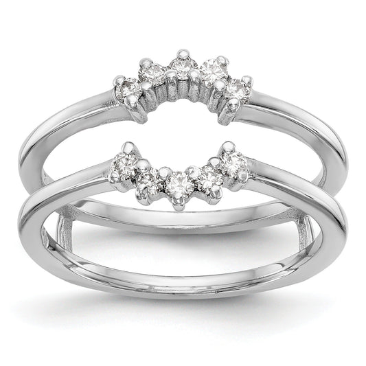 14k White Gold Lab Grown Diamond Ring Guards 0.2 Ct
