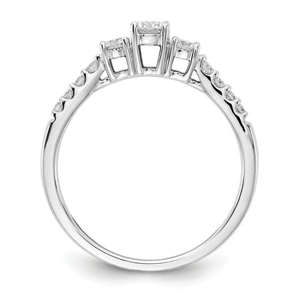 14k Gold Lab Grown Diamond 3-Stone Engagement Ring