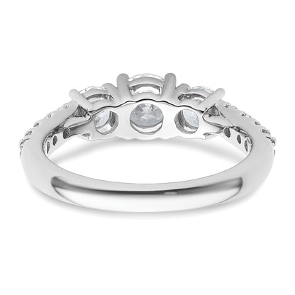 14k Gold Lab Grown Diamond 3-Stone Engagement Ring