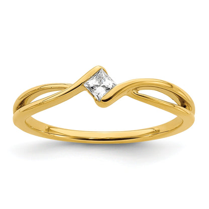 14k Lab Grown Diamond Solitaire Engagement Ring 1/6 carat