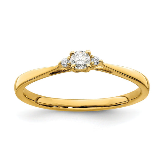 14k Gold Lab Grown Diamond Petite Engagement Ring 1/8 carat