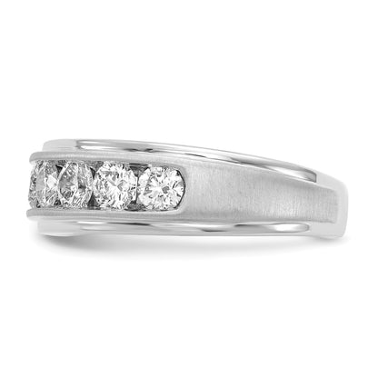 10K White Gold Lab Grown Diamond Men's Wedding Band 1.5 Ct