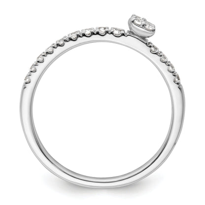 0.25 Ct Round Lab Grown Diamond Prong 14K White Gold Two Promises Enhancer Band
