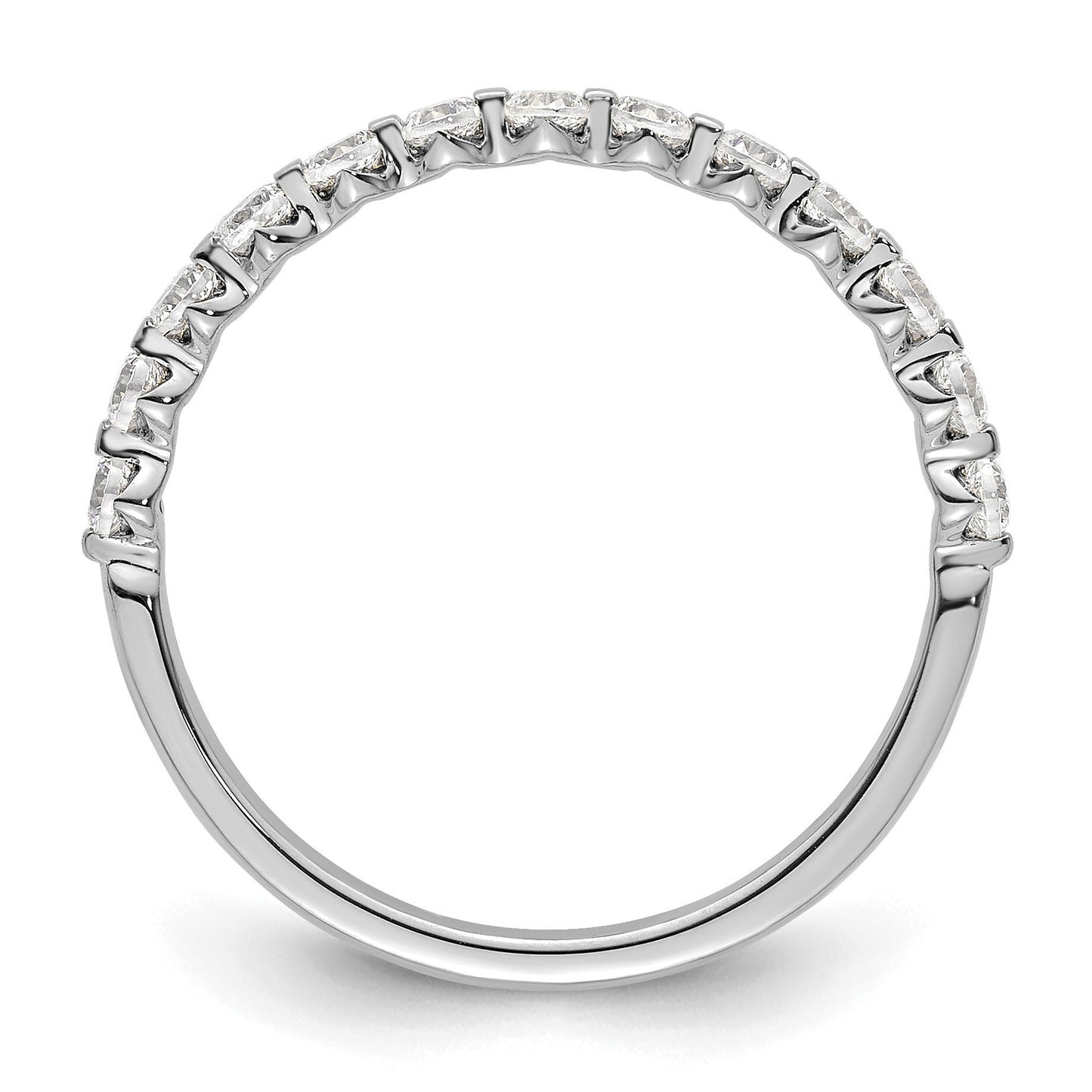 14K Gold Lab Grown Diamond Half Eternity Band Ring