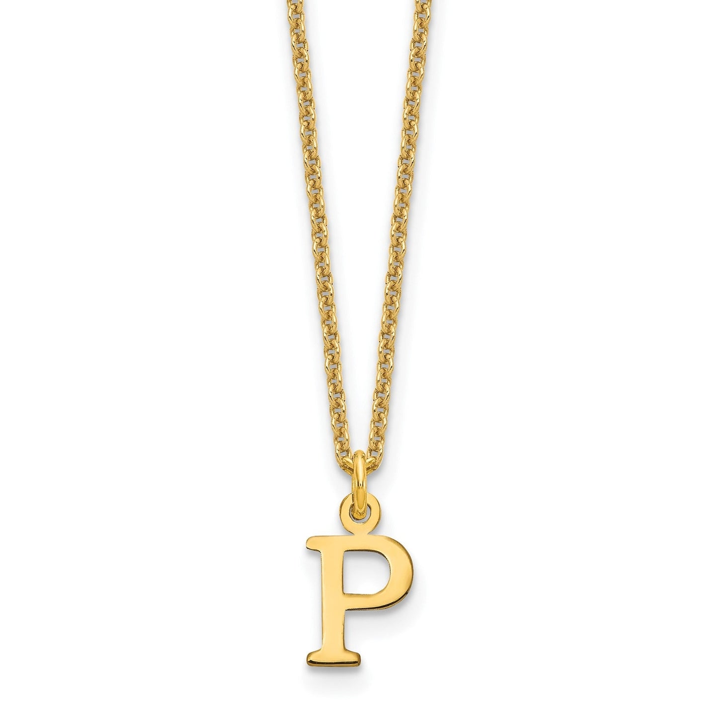 10K God Letters Initial Necklaces