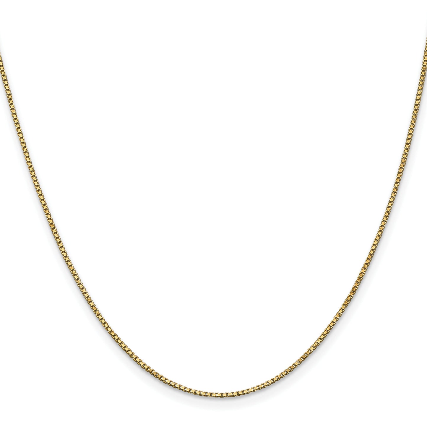 1 mm Solid Gold Box Chain 18 inch