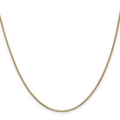 1 mm Solid Gold Box Chain 18 inch