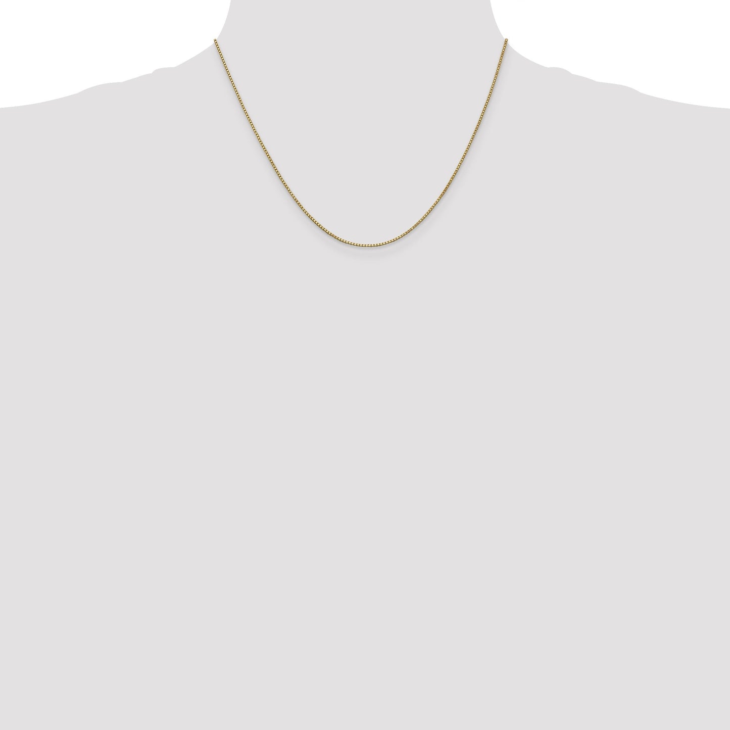 1 mm Solid Gold Box Chain 18 inch