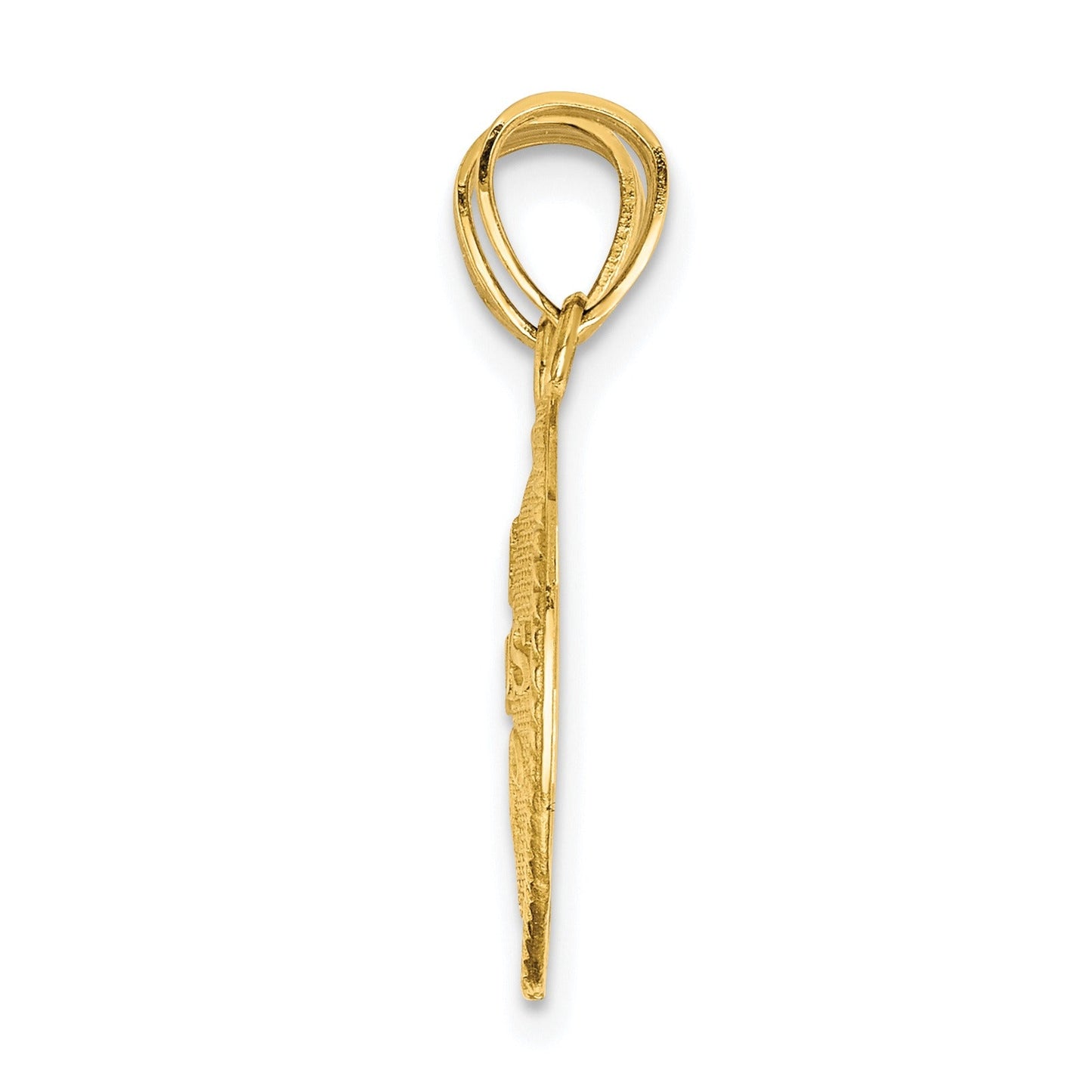 10K Gold BEST FRIENDS Split Heart Pendant