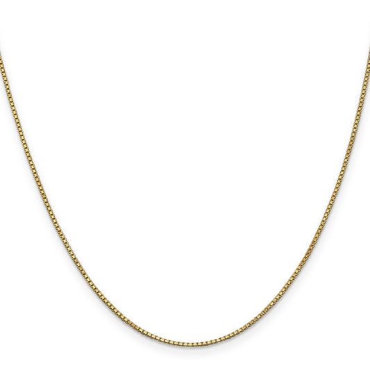 16 inch 10K Yellow Gold 1 mm Box Chain with Lobster Clasp