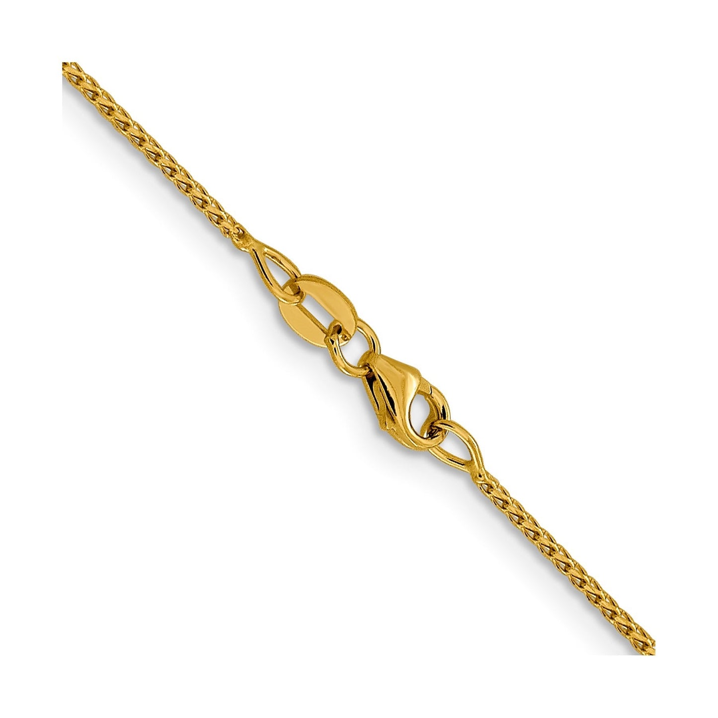 14K 1 mm Diamond Cut Open Franco Chain