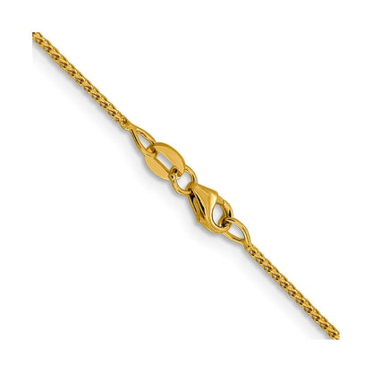 14K 1 mm Diamond Cut Open Franco Chain