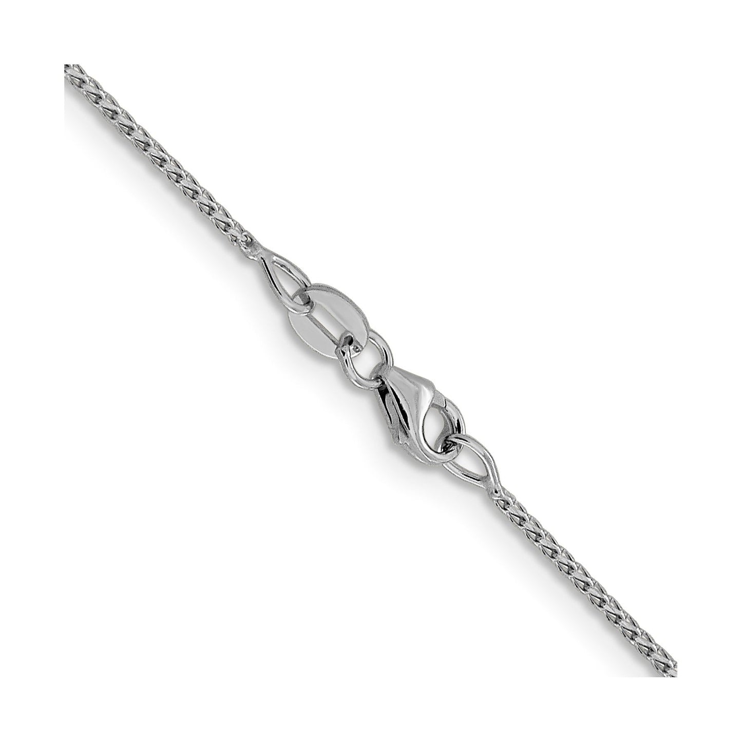 14K White Gold Diamond Cut Open Franco 20-inch Chain