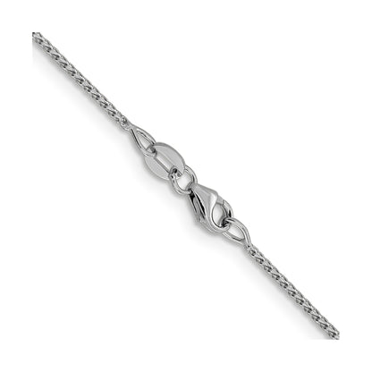 14K White Gold Diamond Cut Open Franco 20-inch Chain