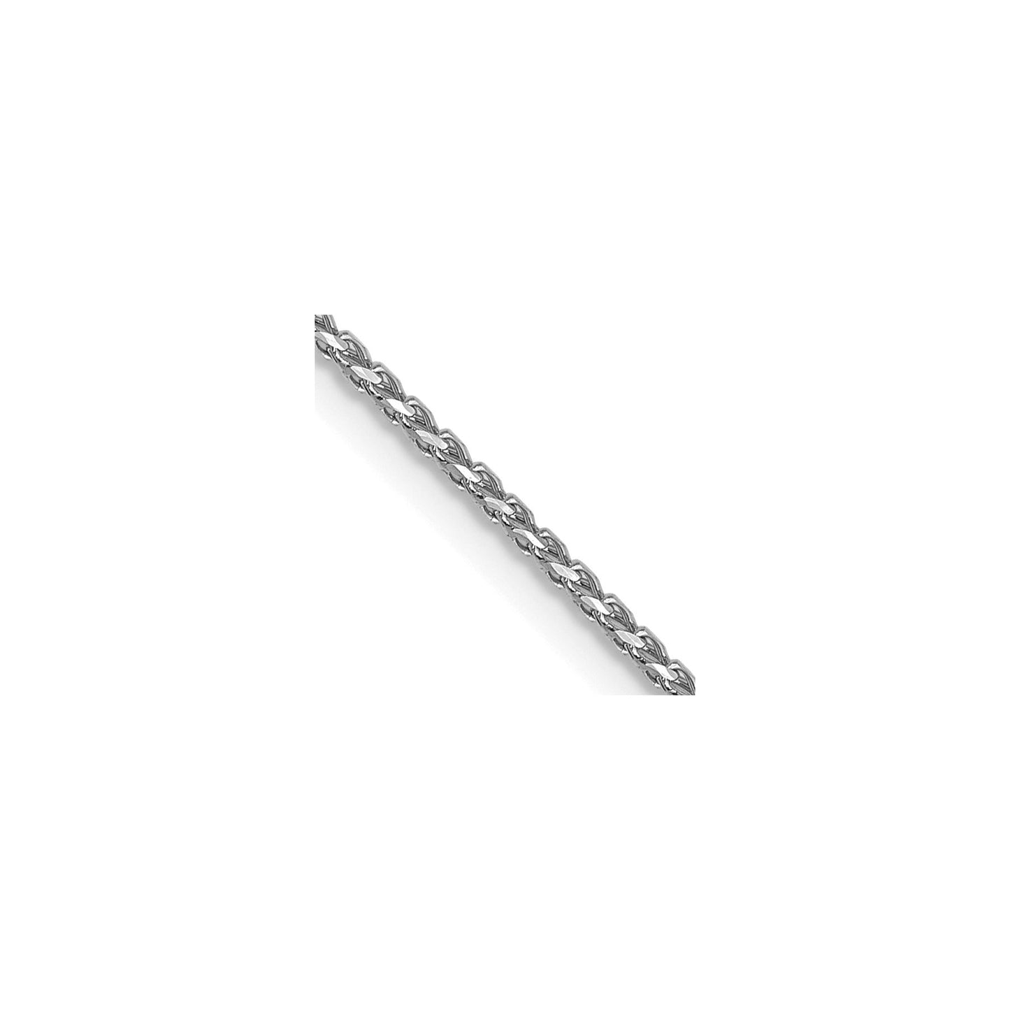 14K White Gold Diamond Cut Open Franco 20-inch Chain