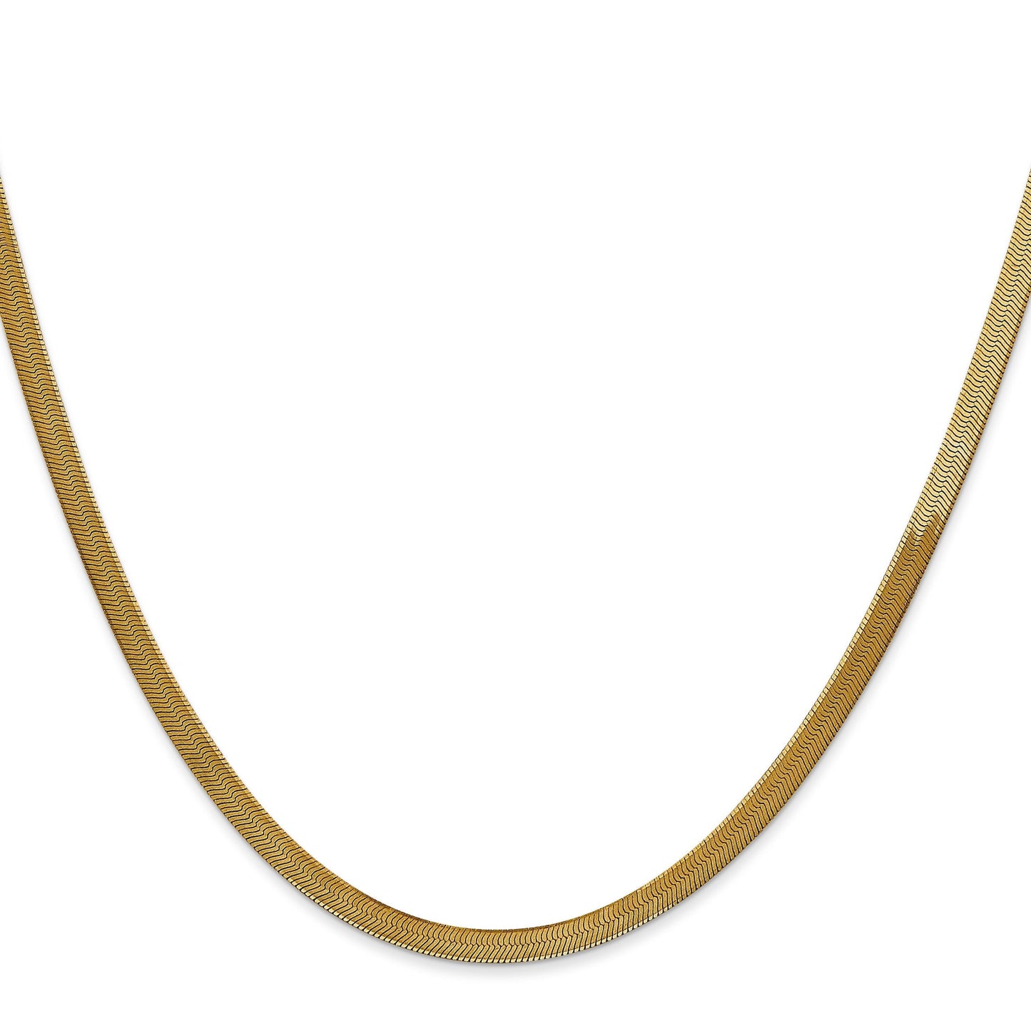 14k Yellow Gold Silky Herringbone Chain for Men