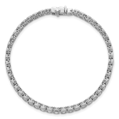 14K Gold  Lab Diamond Emerald Tennis Bracelets 6 1/2 carat