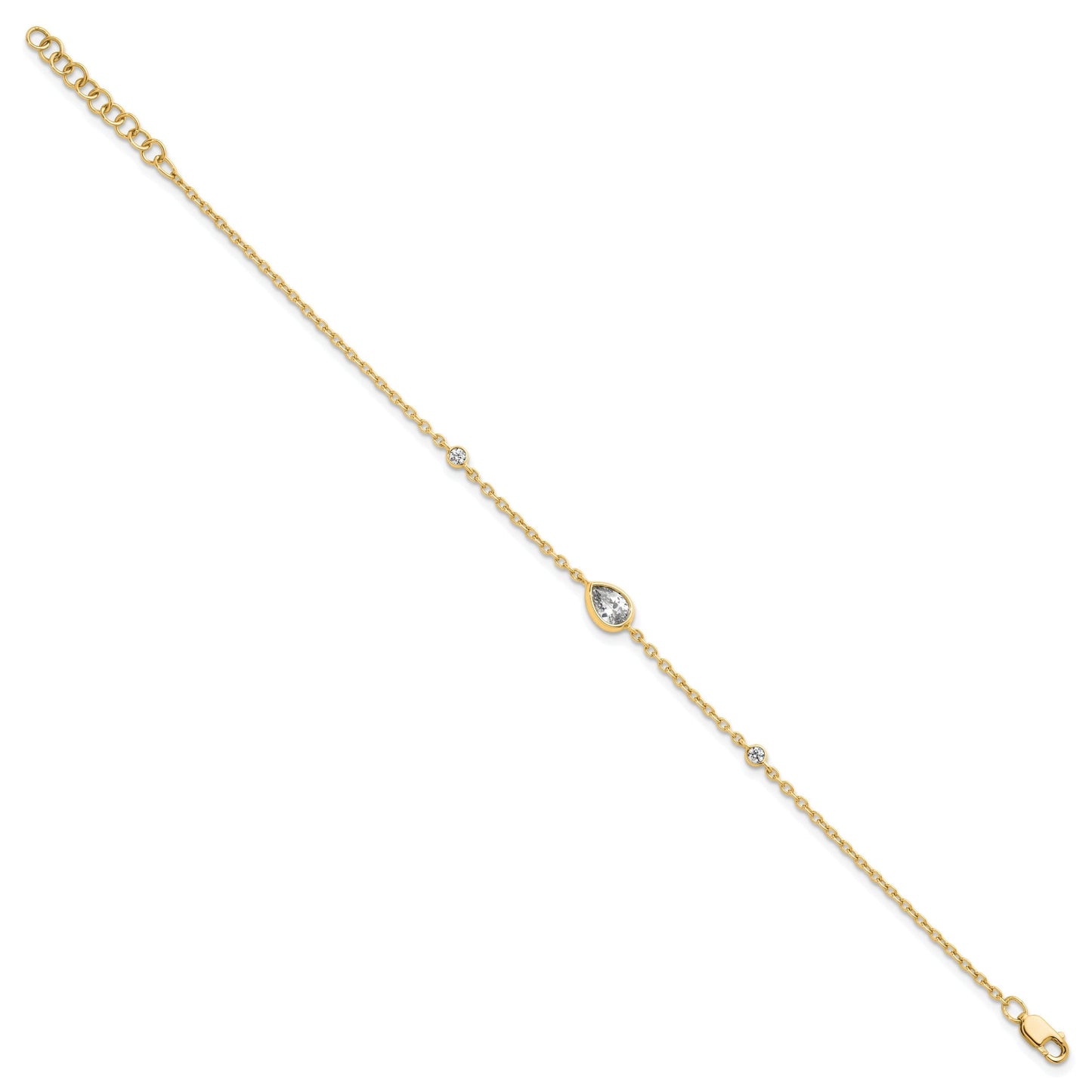 14K Yellow Gold 3/8 carat Lab Grown Diamond Bracelet