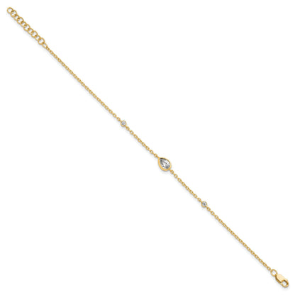 14K Yellow Gold 3/8 carat Lab Grown Diamond Bracelet