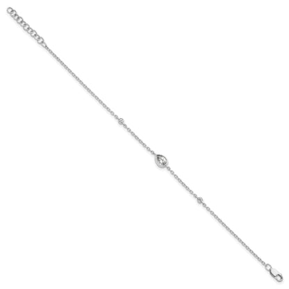 14k White Gold 3/8 Carat Lab Grown Diamond Tennis Bracelet