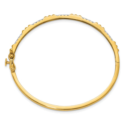 14K Gold Lab Grown Diamond Bangle Bracelets