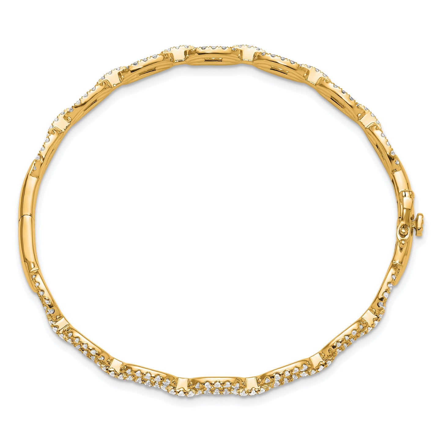 14K Yellow Gold Lab Grown Diamond Link Bracelet