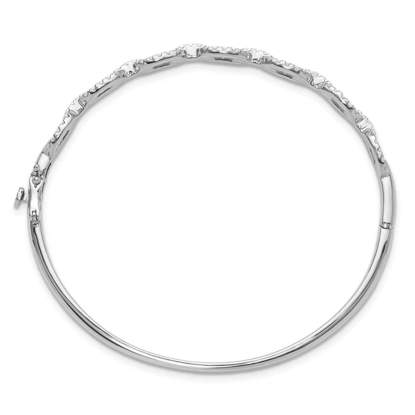 14K Gold Lab Grown Diamond Link Bangle Bracelets