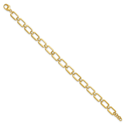 14K Gold Lab Grown Diamond Link Bracelet