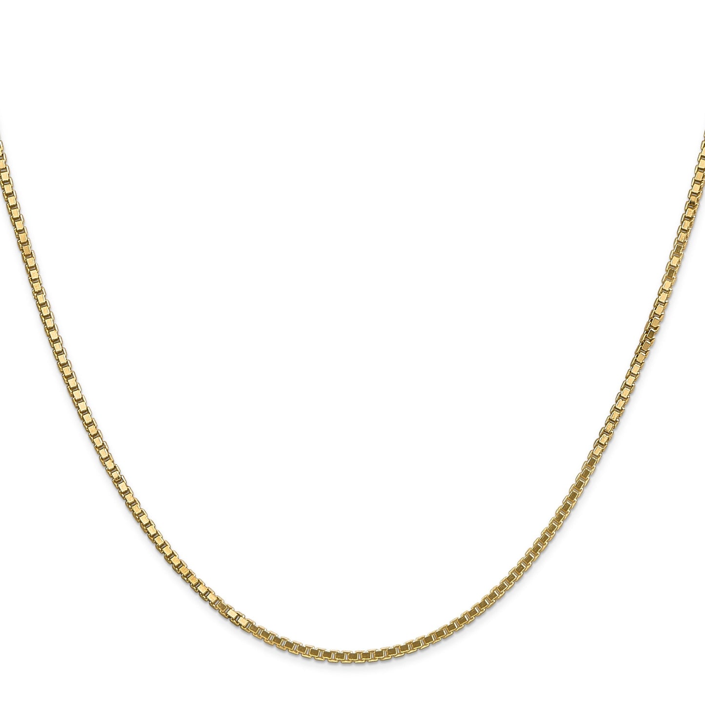Men Box 14K Yellow and White Gold Chain Necklaces