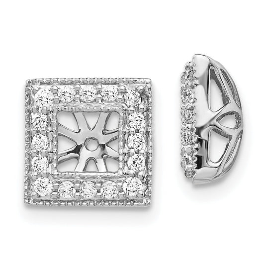 14k White Gold Lab Grown Diamond Earring Jacket