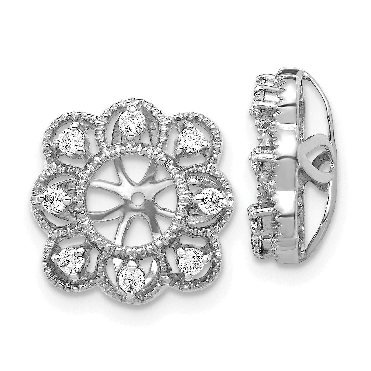 14k Gold Lab Grown Diamond Earring Jacket