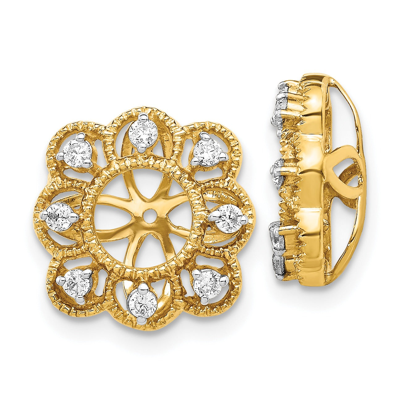 14k Gold Lab Grown Diamond Earring Jacket