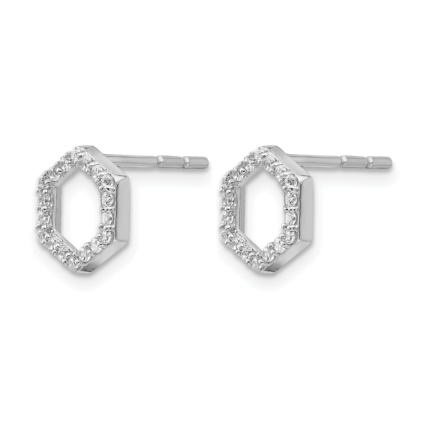 Lab Grown Diamond Hexagon Studs Earrings