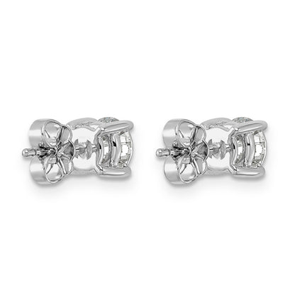 14K White Gold Lab Grown Diamond Round Shaped Stud Earrings
