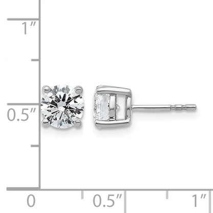 14K Gold Lab Grown Round Diamond Stud Earrings