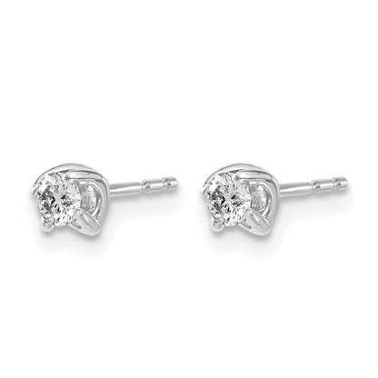 14k White Gold Lab Grown Diamond Stud Post Earrings 0.2 Ct
