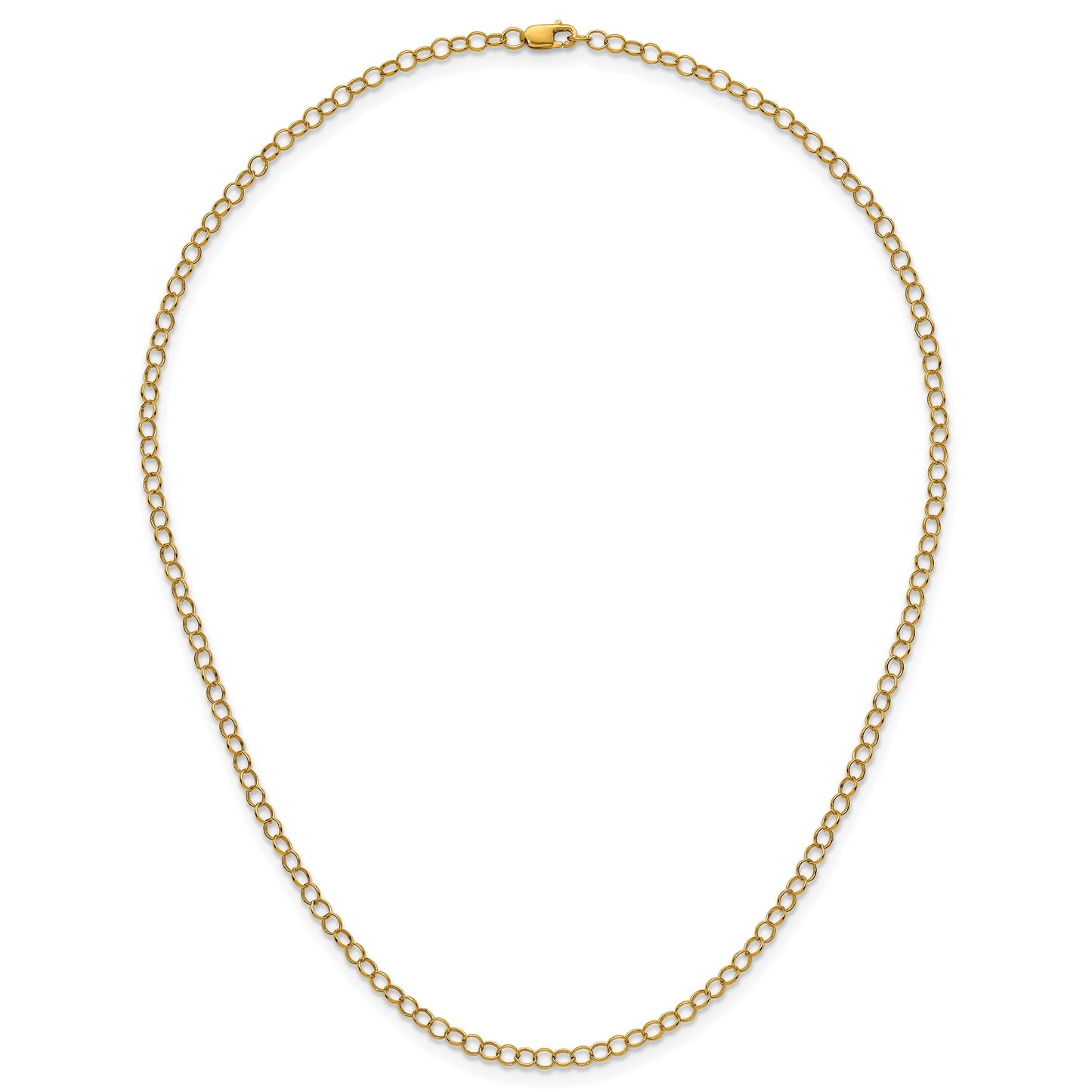 14K Yellow Gold Filled Rolo Chain with Lobster Clasp