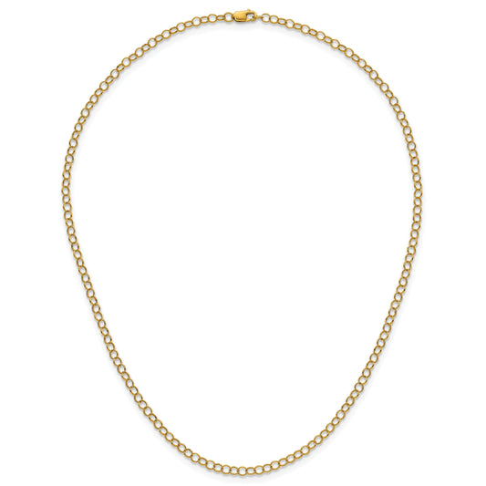14K Yellow Gold Filled Rolo Chain with Lobster Clasp