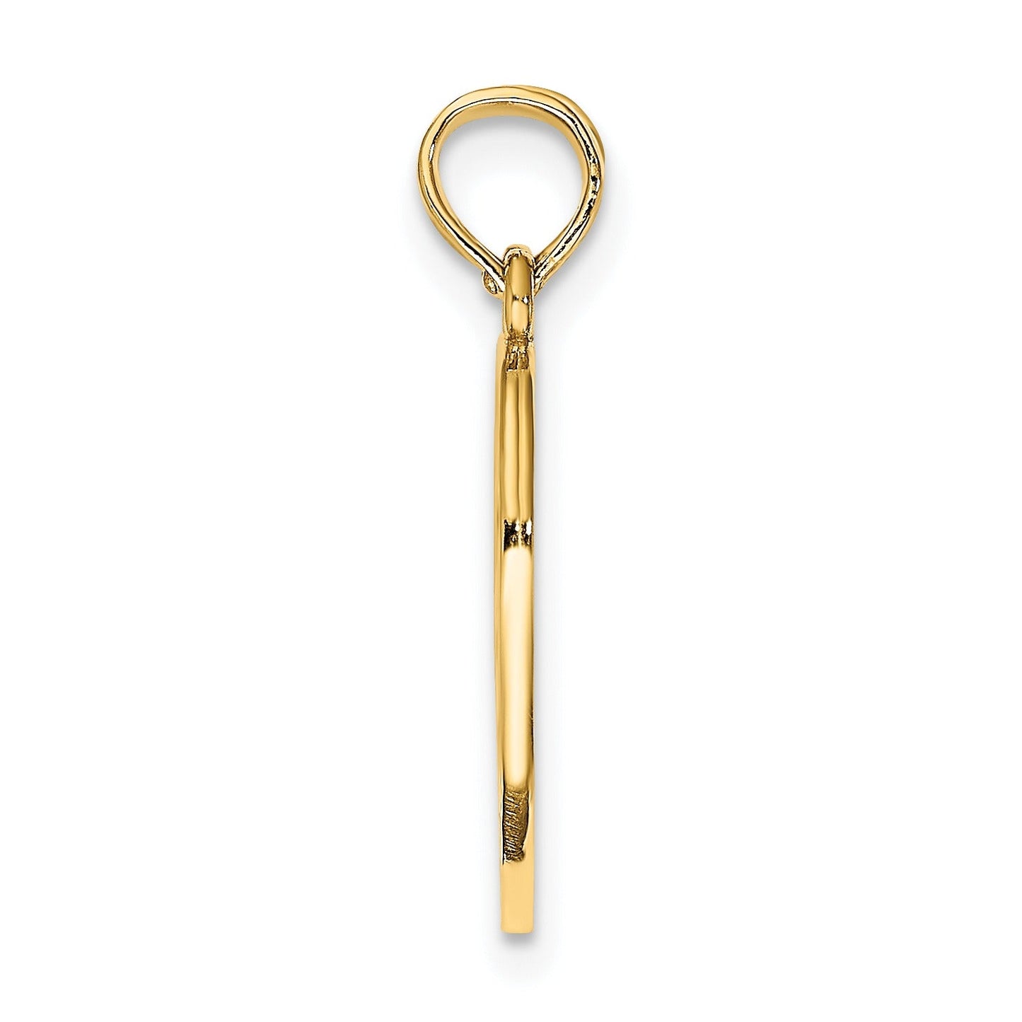14k Gold 2-Piece Break-Apart Heart Charm Pendant